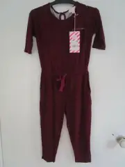 Pumpkin Patch Girls 3/4 sleeve Jumpsuit Playsuit Size 8 NWT
