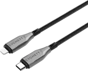 Cygnett USB 2.0 Armoured braided USB C Lightning 1m Black