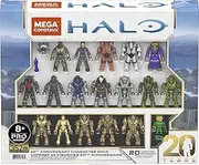 MEGA ​ Halo 20th Anniversary Character Pack Halo Infinite Construction Set, Building Toys for Boys ​ [Amazon Exclusive]