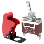 Toggle Switch, Malictele 12V 20A Safety Cover ON/Off Toggle Switch SPST 2Pin
