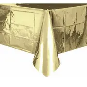 Rectangular Metallic Gold Foil Tablecloth Cover