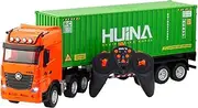 Lenoxx 1:18 Scale 9-Channel Alloy Remote Control Container Truck with Lights & Realistic Sound Effects – Durable RC Vehicle for Indoor Play and Collectors