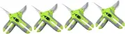 HOMSFOU 2sets Stainless Steel Pruning Shears Ergonomic Design for Garden Plant Fruit Tree Trimming 2pcs*2