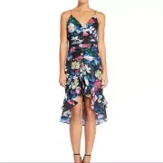 NWT! $220 Aidan Mattox burnout floral high low cocktail dress Size 6