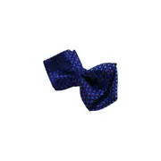 Boys Diamond Navy & Blue Crosses Patterned Cotton Bow Tie