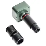 HAYEA Microscope Camera, 8MP 4K Transparent Electronic Eyepiece, USB 3.0 Port, with Binocular And Adapters - 1X