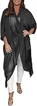 Silky Loose V Neck Top Light & Comfy Blouse Womens 3/4 Sleeve Casual Solid Shirt Sweaters for Work Ladies Jackets Cardigan Women Plus Denim Long Motorcycle Jacket and Trousers