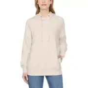 Buffalo David Bitton Women's Super Soft Pullover Hoodie, Clear Opal,Size XL