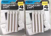 KMD 8 Pack White Stylus Pen for Original Nintendo DS Model NTR-001 Brand New