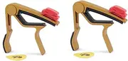 Vaguelly 2pcs Acoustic Guitar Tuner Capo Clip-on Guitar Capo Ukulele Banjo Mandolin