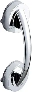 No-Punching Bathroom Suction Cup Handle Grab Bar for Shower Room Safety Door Handle Anti-Slip Handrail Bathroom Grab Handle Silver One Size