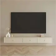 Floating TV Unit Wall Mounted Floating TV Stand Entertainment Center Media Console Storage Rack Suitable for Living Room and Bedroom Floating TV Cabinet