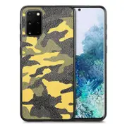 For Samsung Galaxy S20 Plus 5G/4G Camouflage Pattern Leather Coated PC+TPU Case Phone Cover