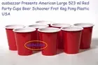 200 American Large 523 ml Red Party Cups Beer Schooner Frat Keg Pong Plastic USA