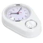 Innovative 9" White Quartz Kitchen Timer Wall Clock - Silent & Accurate