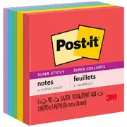 Post-it Super Sticky Notes 76x76mm Playful Primaries 5 Pack