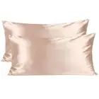 YANIBEST Satin Pillowcase for Hair and Skin Care Silk Pillowcase 2 Pack King