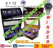 Luxury Display Automatic Watch Winder 8+12 model: Grand Pluto-8+12 Star Wars LED