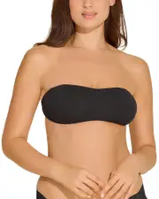 Cosabella Dolce Wireless Cotton and Chevron Lace Bandeau Bra