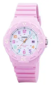 Casio Pink Resin Strap LRW-200H-4B2VDF LRW200H-4B2VDF Women's Ladies Watch