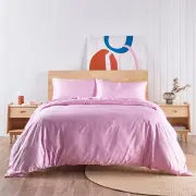 Ecosa Bamboo Bedding - Quilt cover / Super King / Pirouette Pink