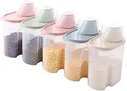 OFFSCH Plastic Sealed Can Cereal Storage Container for Dry Food Oatmeal Rice Moisture Design Small Space Saving Box