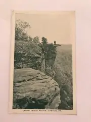 UNCIRCULATED~ CEDAR LEDGE ROCKS CANTON PA POSTCARD COON'S EAGLE PHOTO-TONE