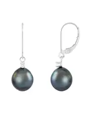 Splendid Pearls 14K 0.1 ct. tw. Diamond 8-9mm Pearl Earrings