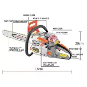 HK-GS011 Saw Chain Speed 8000r/min Portable Battery Electric Gasoline Chainsaw