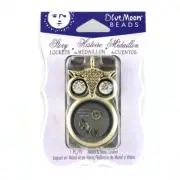 Blue Moon Beads STORY LOCKETS Metal & Glass GOLD OWL Locket