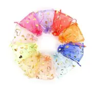 Organza Bags 5x7 Small Mesh Bags Organza Drawstring Bags for Christmas Baby S...