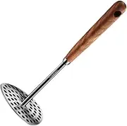 Hellery Kitchen Potato Ricer Egg Masher Tater Masher Smooth Wooden Multifunctional Pea, Kitchen Utensil Mashed Potato Maker