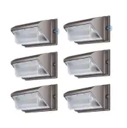 6Pcs 120W Led Wall Pack Light Dusk to Dawn Commercial Industrial Outdoor Light