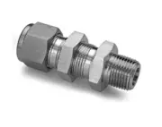 (10 Lot) 3/8" Tube OD x 1/4" MNPT 316ss Bulkhead Fitting SSP Duolok ISSD6BMC4