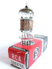 1960s RCA 12AX7A (ECC83 12AX7) Tube - Hickok TV7B tests @ 50/52, Min:32/32
