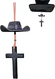 Mirpuytn Cowboy Hat Charm - Cowboy Hat Car Swinging Ornament | Cute Decor Automotive Accessories, Oxford Cloth Miniature Pendant for Backpack, Vehicle, Home Decorations
