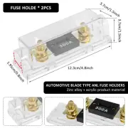 2Pcs 32V DC ANL Fuse Holder 1/0 /2/4 AWG Professional Car Blade Fuse xiPmu