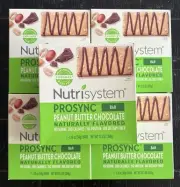 ‼️(5 BOXES)‼️Nutrisystem Prosync Peanut Butter Chocolate Bar Shake Sealed Box BB