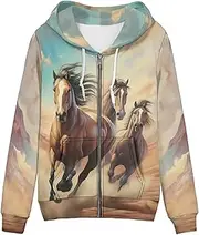 Showudesigns XS-5XL Zip Up Hoodie for Women Sweatshirt Pullover