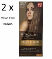 Brazilian Straight Instant Keratin Reconstructor treatment + BONUS