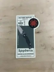 Spyderco Factory Outlet Seconds Sale 23 NOV 2024 Collectable EDC Sticker / Slap