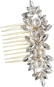 FOMIYES Bridal Hair Comb with Rhinestones Elegant Wedding Side Comb Hair for Women for Special Events and Parties for Updos