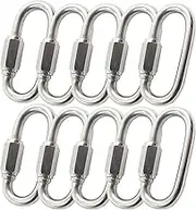 M4 Stainless Quick Chain Links with Screw Locking Connector Chains Hardware 10 Packs