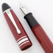 Lotus Everest OS Fountain Pen - Nikko Red Ebonite, Chrome Trim, JoWo 6 Nibs NEW