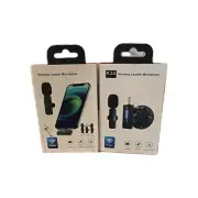2 Wireless Lavalier Microphones K35 & Smartphone Mic Set Interview Vlog New