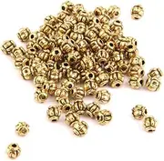 Eigell 100pcs Gold Alloy Pumpkin Spacer Beads 4mm