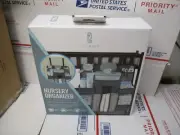 NEW LA BABY NURSERY ORGANIZER & DIAPER CADDY GRAY FOR BABIES ESSENTIALS