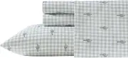 Wrangler - Queen Sheet Set, Super Soft & Cozy Bedding with Matching Sham(s), Casual Home Decor, Oeko-Tex Certified (Cactus Gingham Green, Queen)