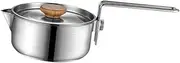 koolsoo Camping Pot Camping Cookware with Lid Stainless Steel Camp Stockpot Cooking Pot for Camping Enthusiasts Hiking Beach Travel