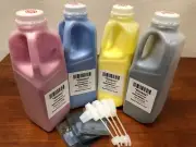 4 x GLOSSY Toner Refill kit for HP Enterprise M880, M880z z+ NFC (827A) + 4 Chip
